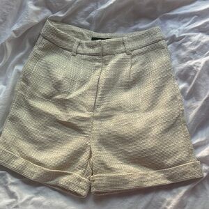 Forever 21 Textured Cream Shorts